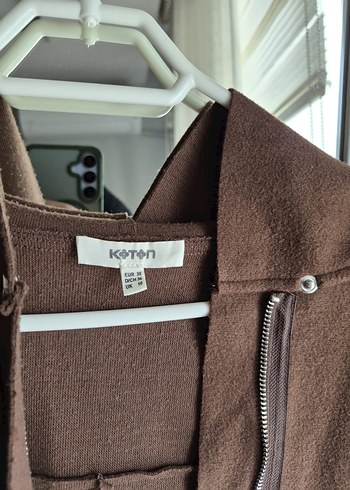 Drapeli Kahverengi Kadın Midi Kaban - Görsel 2