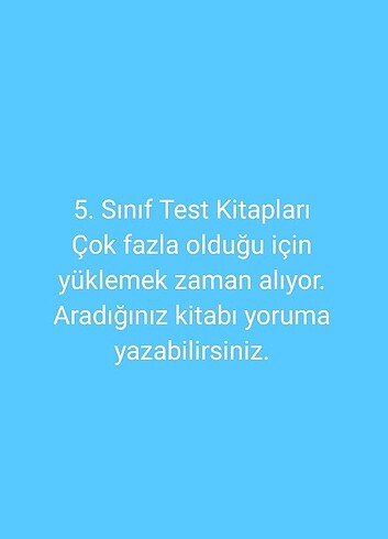 5. Sınıf Test Kitapları 