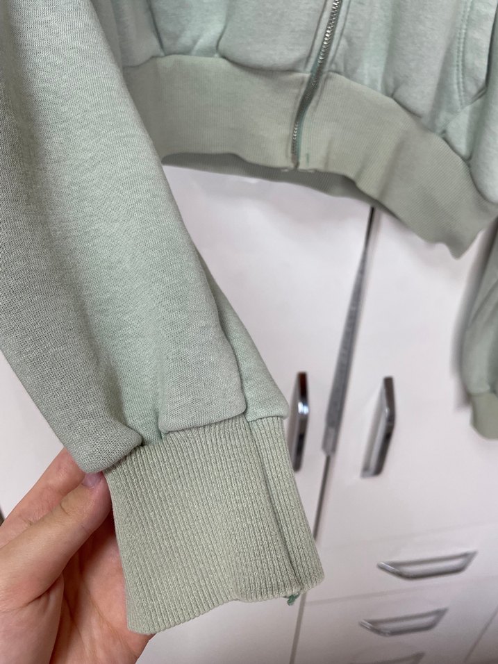 Kapüşonlu Fermuarlı Kadın Sweatshirt - Görsel 2