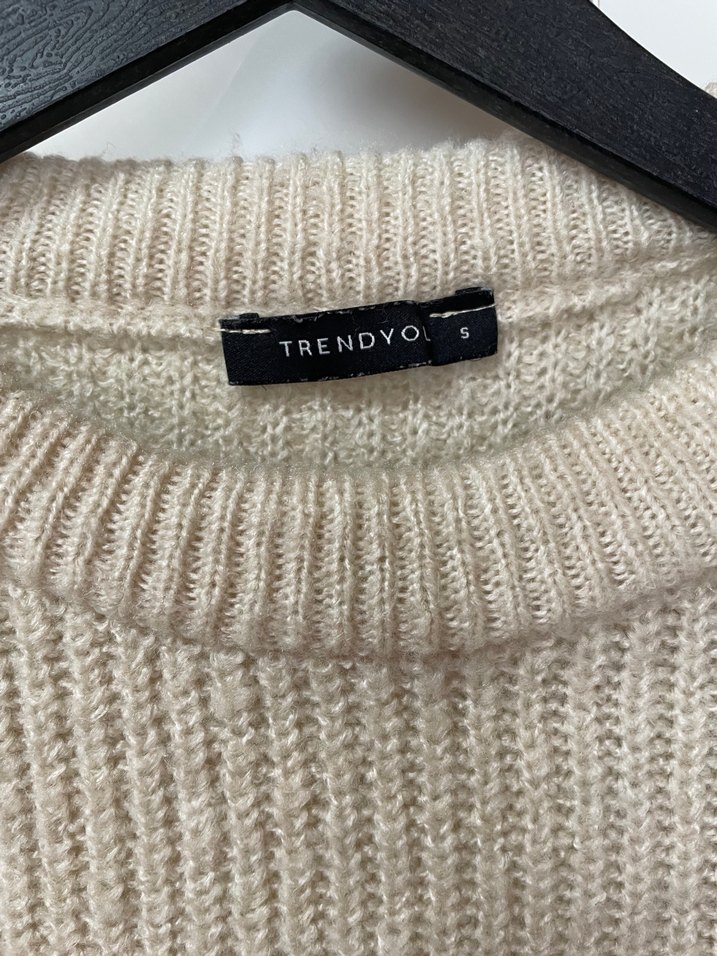 Bej Kadın Örgü Kazak - Görsel 3