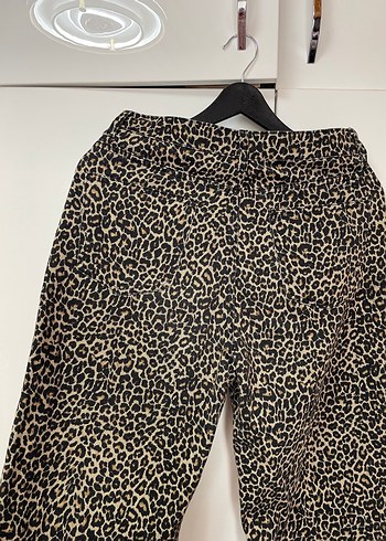Kahverengi Leopar Desenli Kadın  Pantolon - Görsel 5