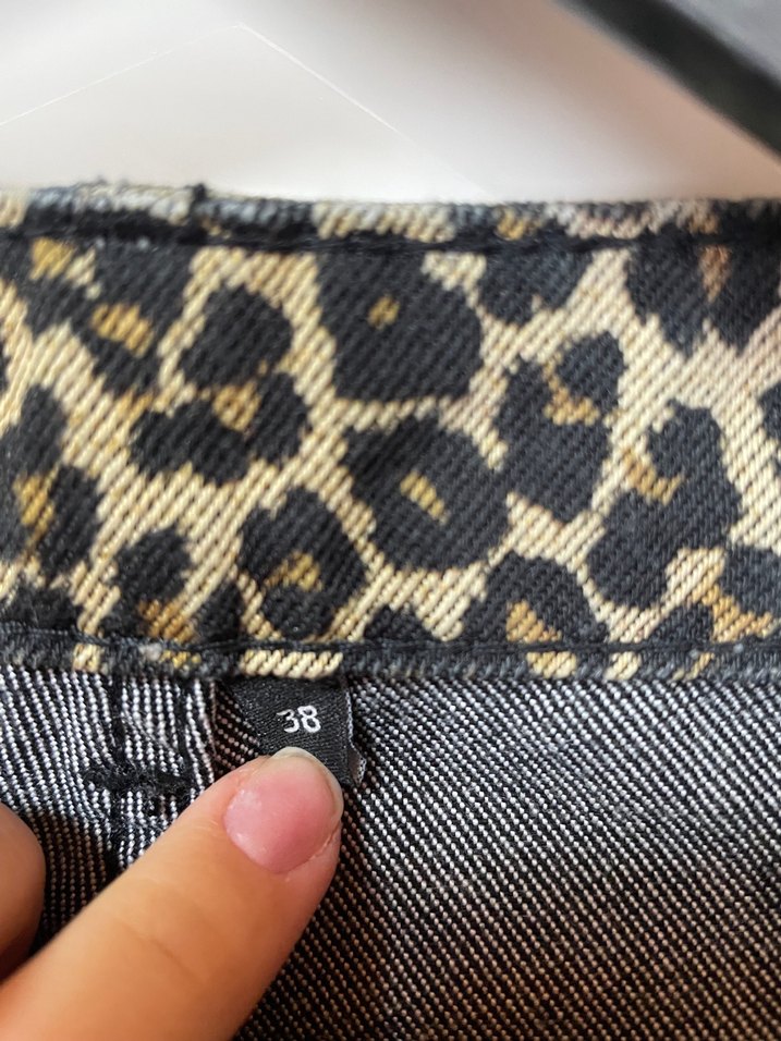 Kahverengi Leopar Desenli Kadın  Pantolon - Görsel 4