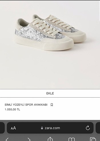 Simli Beyaz Gri Blok Topuklu Spor Ayakkabı - Görsel 2