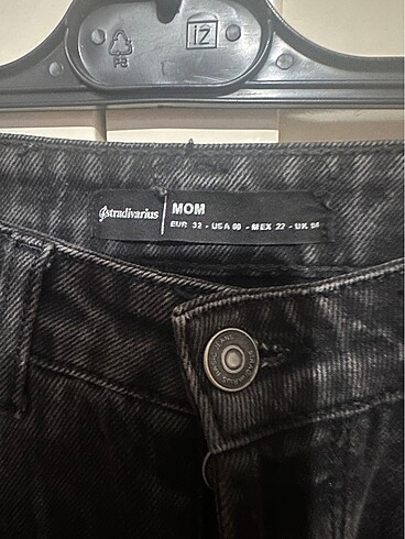 Stradivarius Stradivarius mom jean füme renk