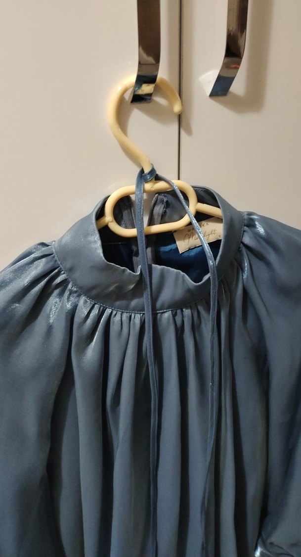 manuka parıltılı Saten tunik - Görsel 4