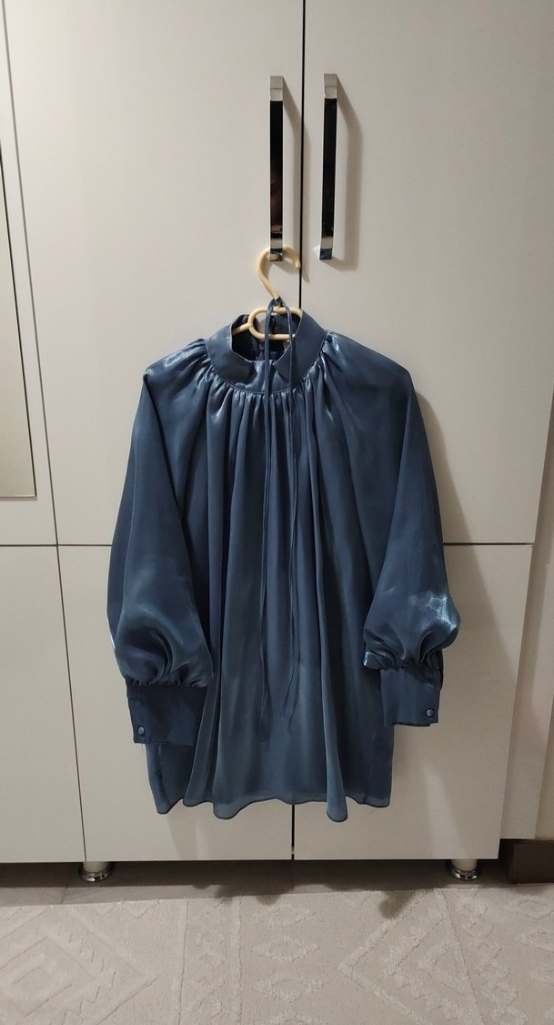 manuka parıltılı Saten tunik - Görsel 2