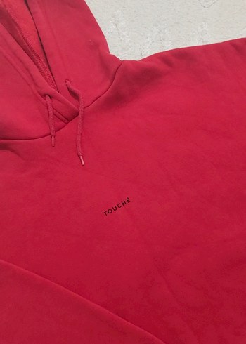 TOUCHE Kırmızı Kapüşonlu Sweatshirt - Görsel 2