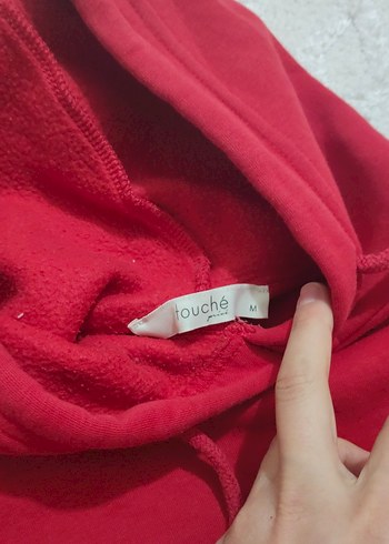 TOUCHE Kırmızı Kapüşonlu Sweatshirt - Görsel 3