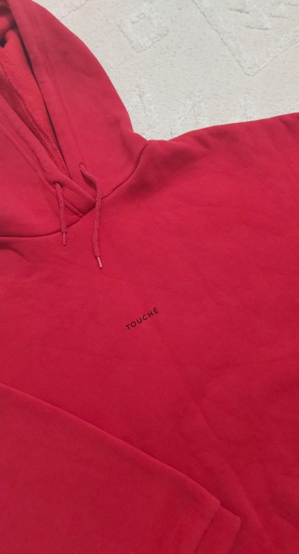 TOUCHE Kırmızı Kapüşonlu Sweatshirt - Görsel 2