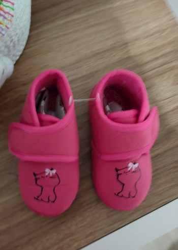 Kız Çocuk Pembe Sıcak Terlik Velcro - Görsel 2