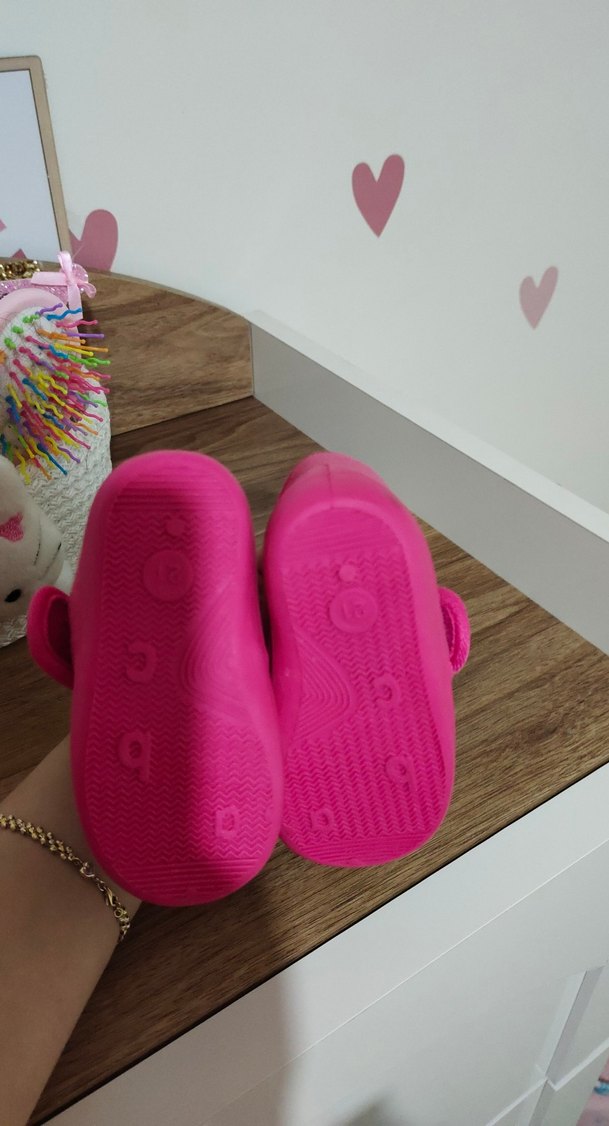 Kız Çocuk Pembe Sıcak Terlik Velcro - Görsel 3