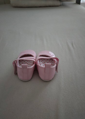 Kız bebek Pembe Tokalı Babet Ayakkabı - Görsel 3