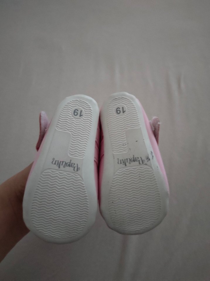 Kız bebek Pembe Tokalı Babet Ayakkabı - Görsel 4