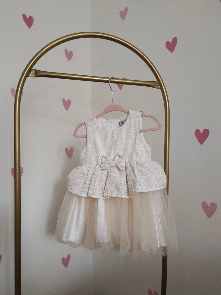 Kız Çocuk Beyaz Fırfırlı Kolsuz Elbise - Görsel 3