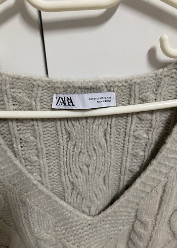 Zara Yün Karışımlı Örgü Süveter - Görsel 3