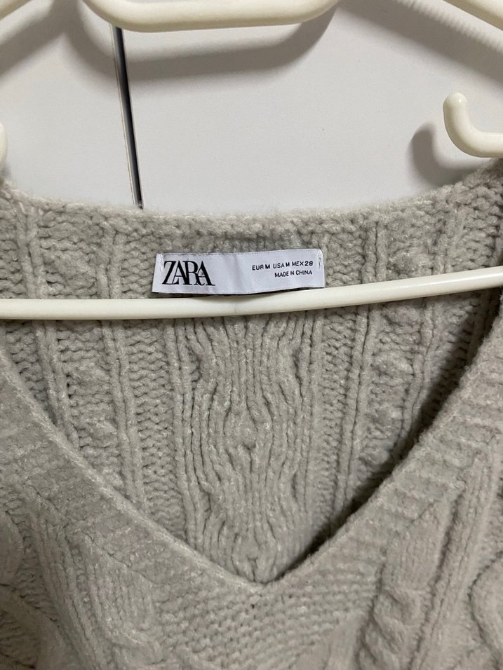 Zara Yün Karışımlı Örgü Süveter - Görsel 3