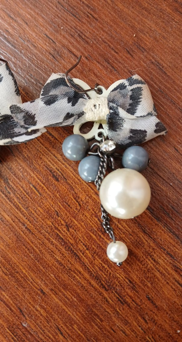 Leopar Desenli Mini Boncuklu Küpe - Görsel 2