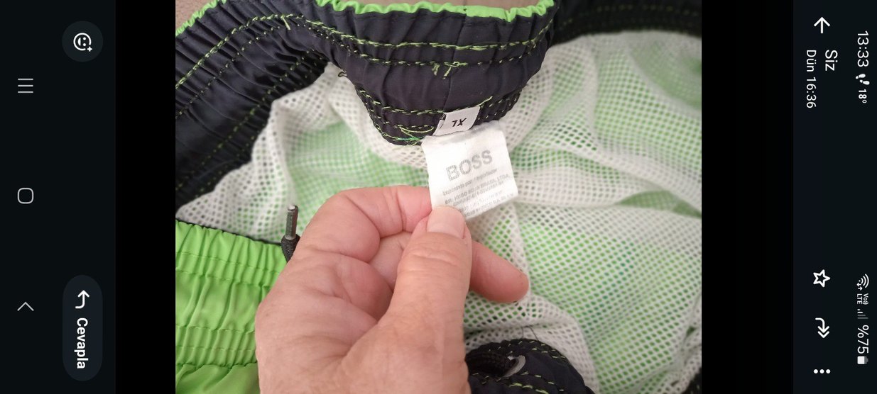 Hugo Boss Yeşil Logo Baskılı Erkek Şort - Görsel 3