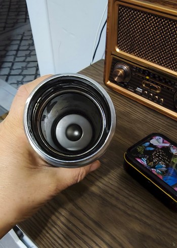 Gri Çelik Termos Matara - Görsel 5