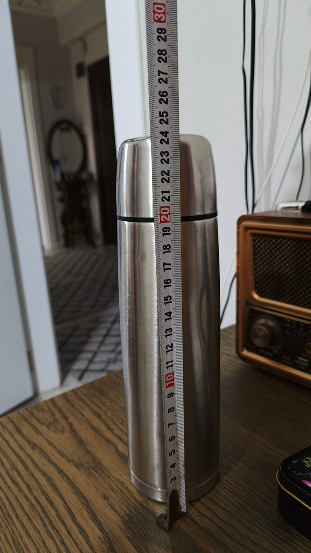 Gri Çelik Termos Matara - Görsel 3