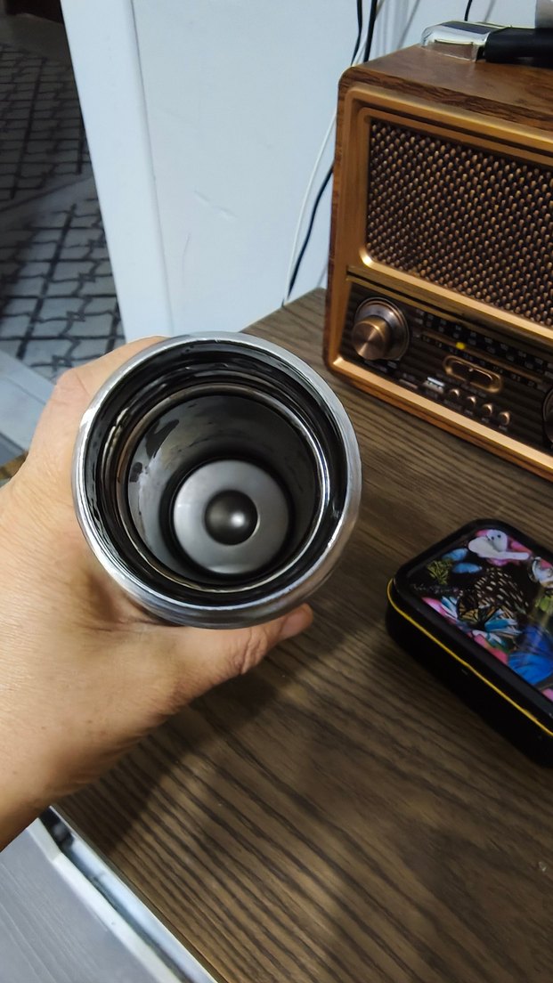 Gri Çelik Termos Matara - Görsel 5