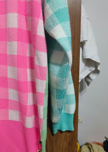 Düğmeli Renkli Kadın Hırka - Görsel 4