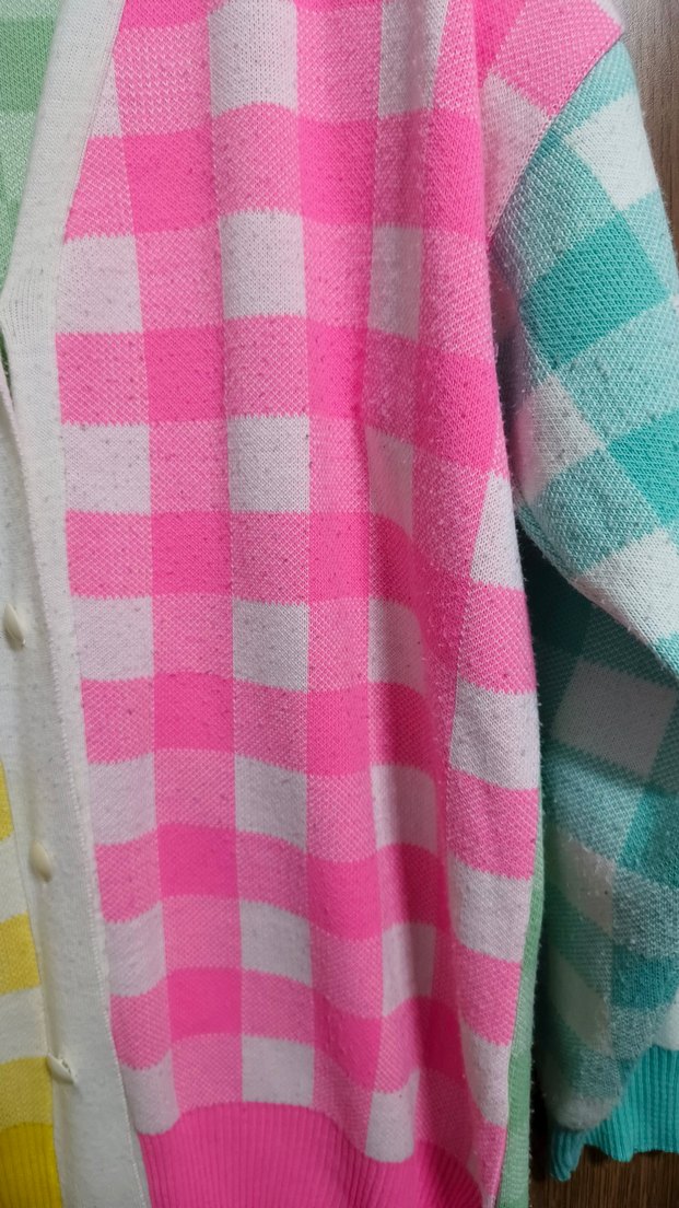 Düğmeli Renkli Kadın Hırka - Görsel 3