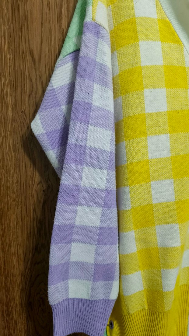 Düğmeli Renkli Kadın Hırka - Görsel 5