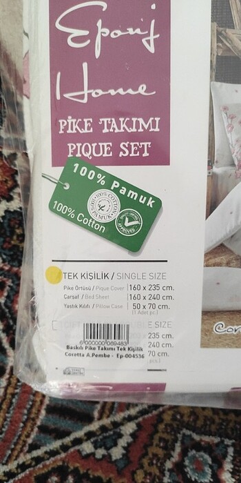 Beden çeşitli Renk pike takımı tek kişilik