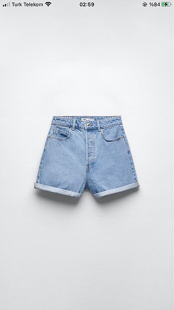 xs Beden Zara Mom Fit Denim Şort