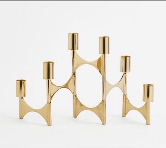 H&M Home Gold şamdan