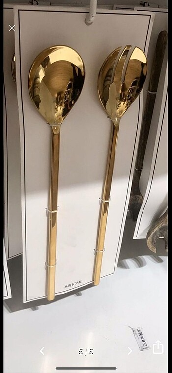 Beden altın Renk Gold salata kaşığı