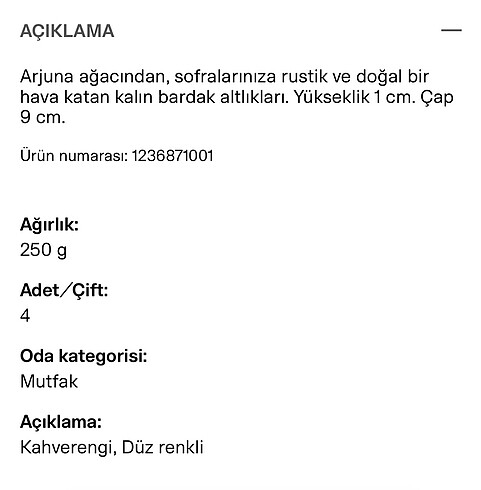 Beden Renk Ahşap bardak altlığı
