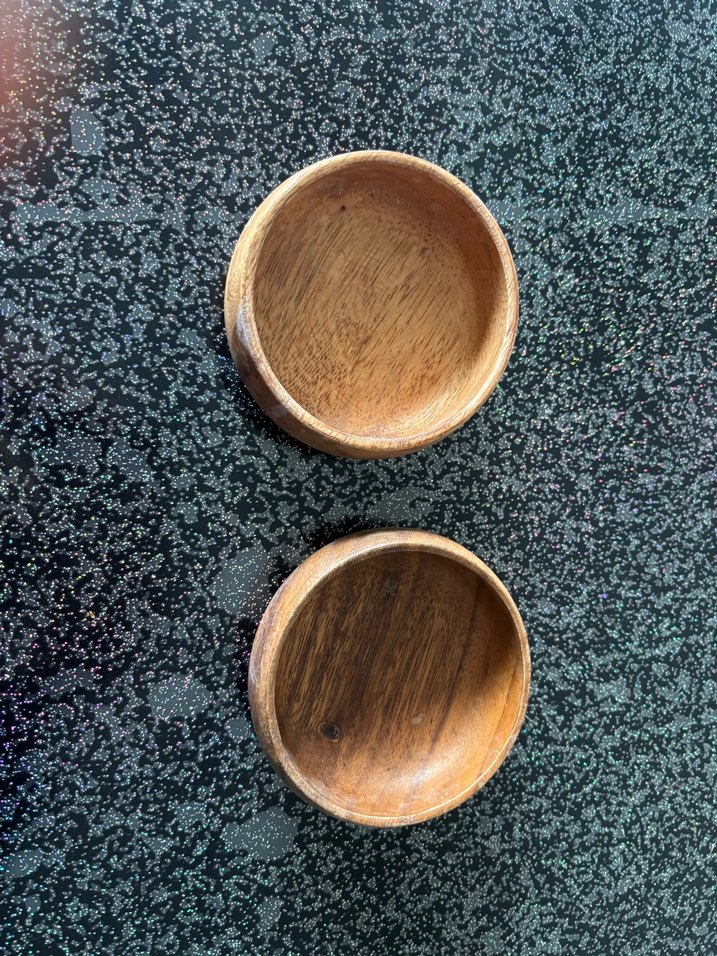 Ahşap 2'li Yuvarlak Kase Seti - Görsel 2