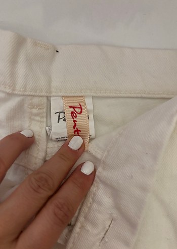 Beyaz Kadın  Mini Şort - Görsel 4