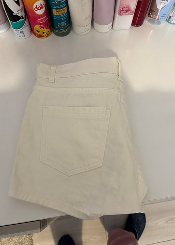 Beyaz Kadın  Mini Şort - Görsel 8