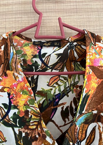 Kahverengi V Yaka Bohem Kolsuz Mini Tulum - Görsel 4