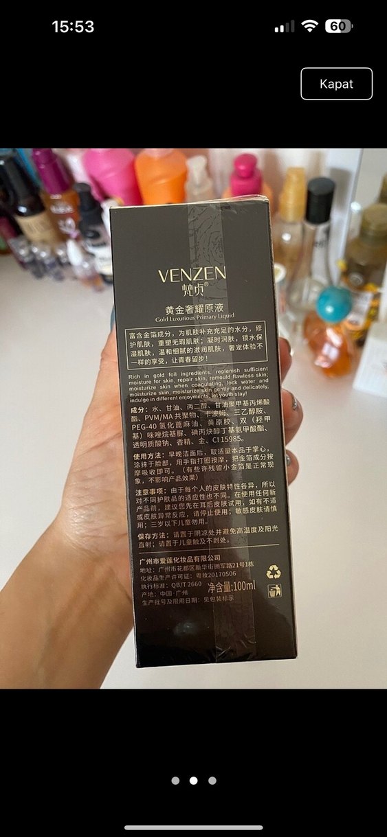 VENZEN 24K Saf Altın Kadın Anti-Aging Serumu - Görsel 2