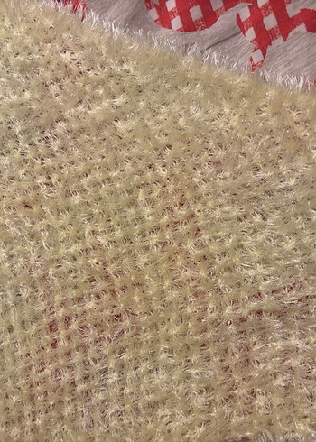 El örgüsü Bej Örme Kadın Şal - Görsel 4