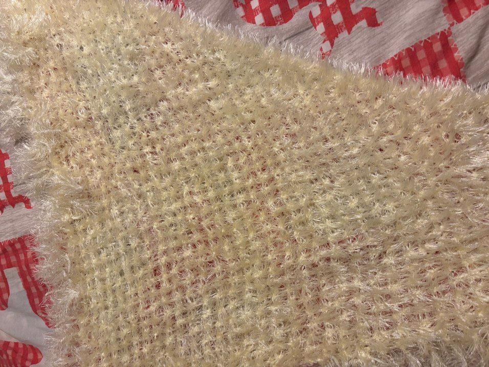 El örgüsü Bej Örme Kadın Şal - Görsel 4