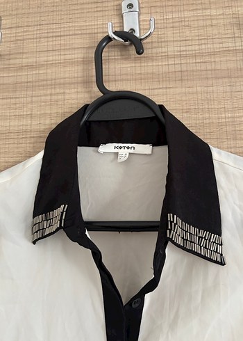 Parizyen Stil Siyah-Beyaz Kısa Kollu Gömlek - Görsel 3