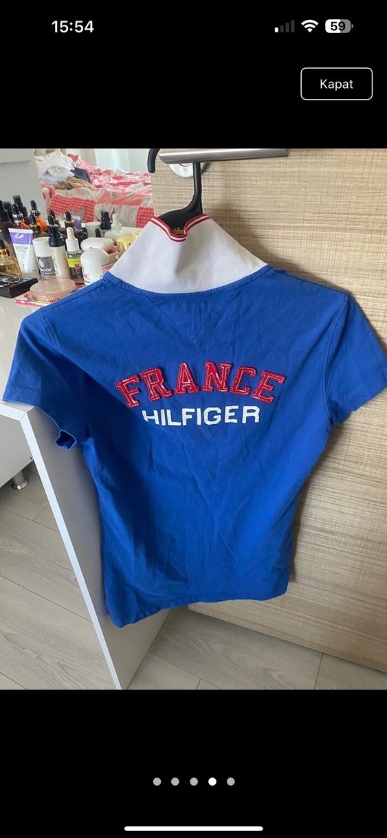 Orjinal tommy Kadın Kısa Kollu Polo Yaka Tişört - Görsel 4