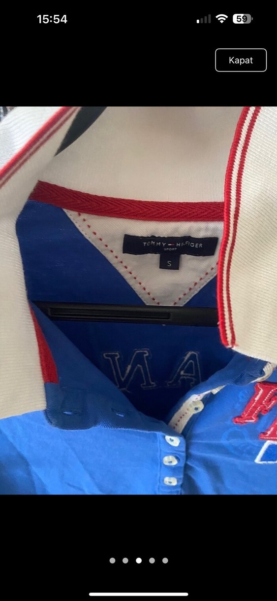 Orjinal tommy Kadın Kısa Kollu Polo Yaka Tişört - Görsel 3