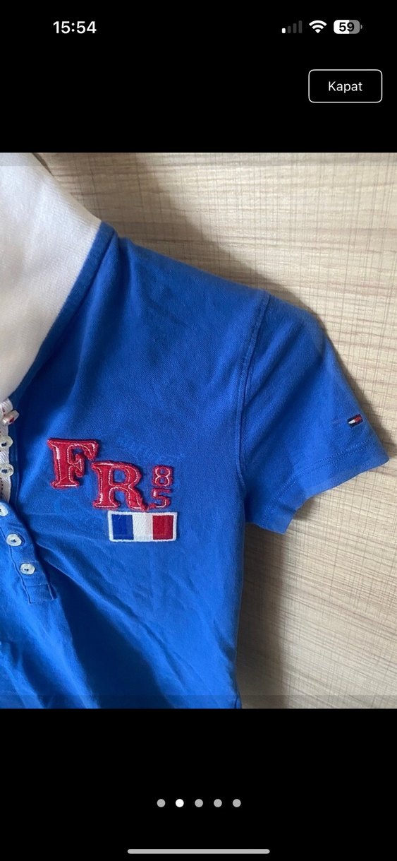 Orjinal tommy Kadın Kısa Kollu Polo Yaka Tişört - Görsel 2