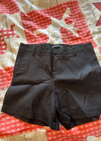 Kadın Siyah Mini Pamuk Şort - Görsel 3