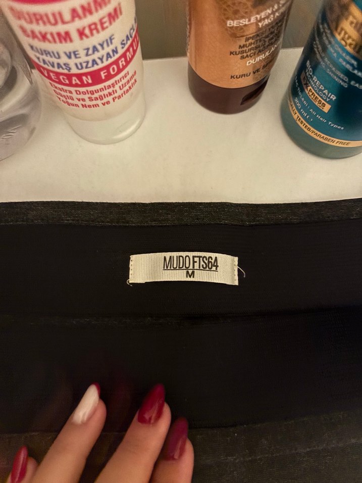 Gri Midi Mudo Eteği Fırfırlı - Görsel 4