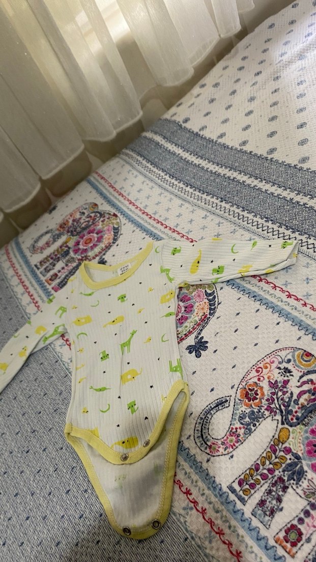 Renkli Uzun Kollu Bebek Body - Görsel 2