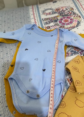 Sarı Triko Kısa Kollu Bebek Body - Görsel 7