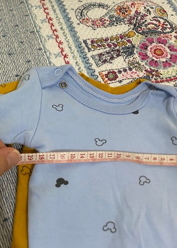 Sarı Triko Kısa Kollu Bebek Body - Görsel 8