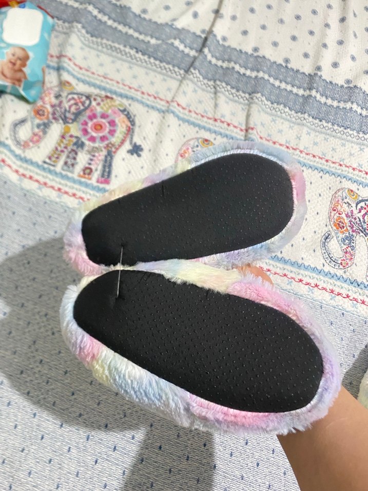 Kız Çocuk Renkli Peluş Ev Terliği - Görsel 3